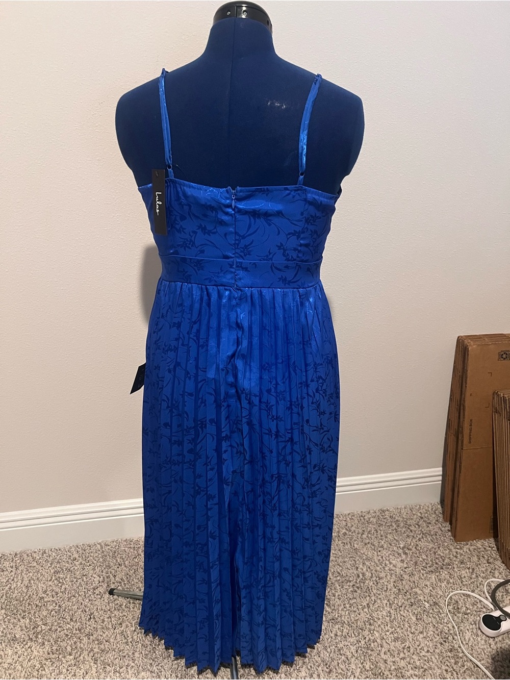 Lulu's Cobalt Blue Strappy Dress - Picture 9 of 16